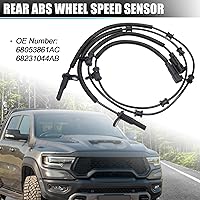 Vista 3 de X AUTOHAUX 2 unids ABS Sensor de velocidad de rueda trasera izquierda derecha Sensor de freno ABS para Ram 1500 2013-2018 para Ram 1500 Classic