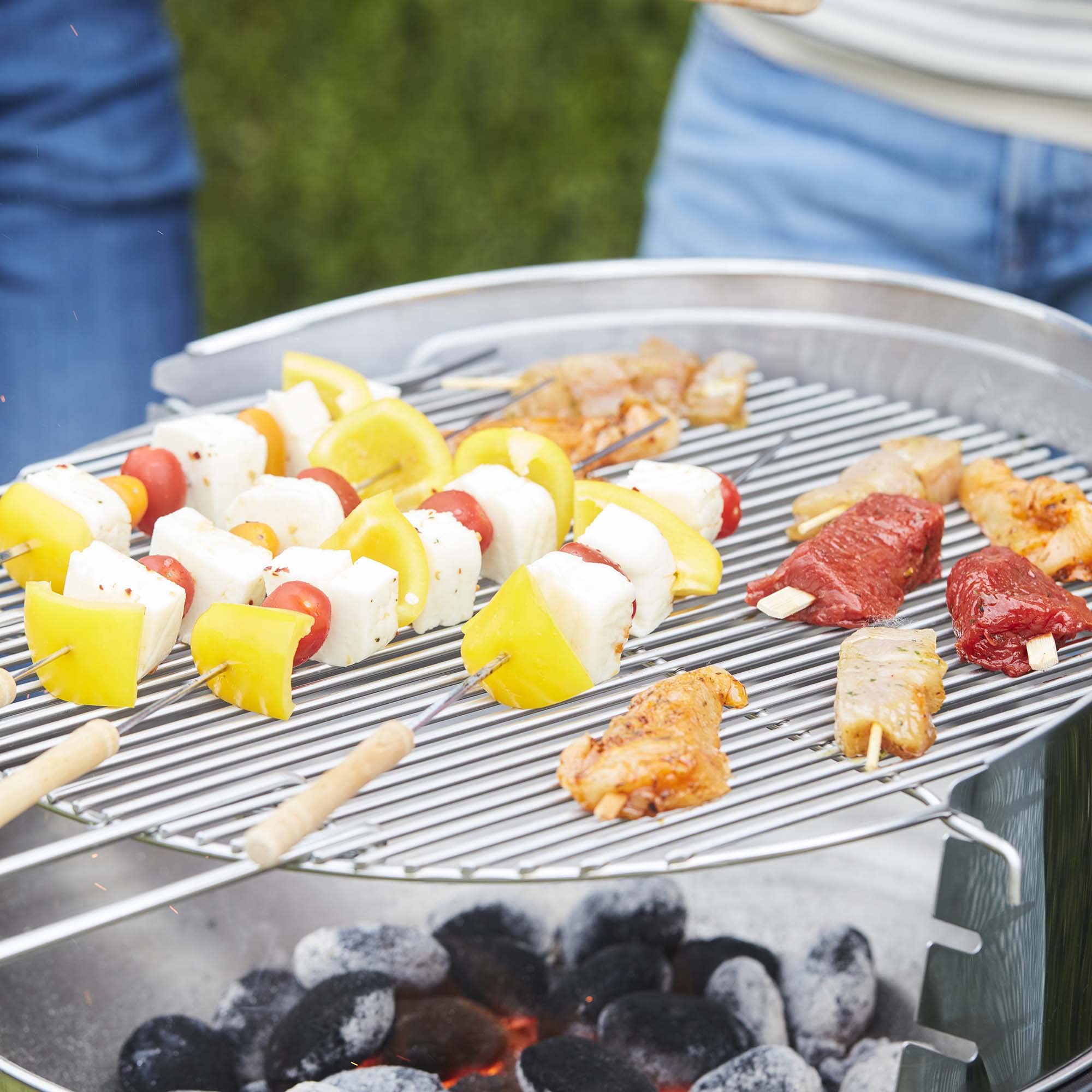 Barbecook Grillrost rund 43cm mit Zwei festen Handgriffen fur Optima/Loewy 45, Edelstahl