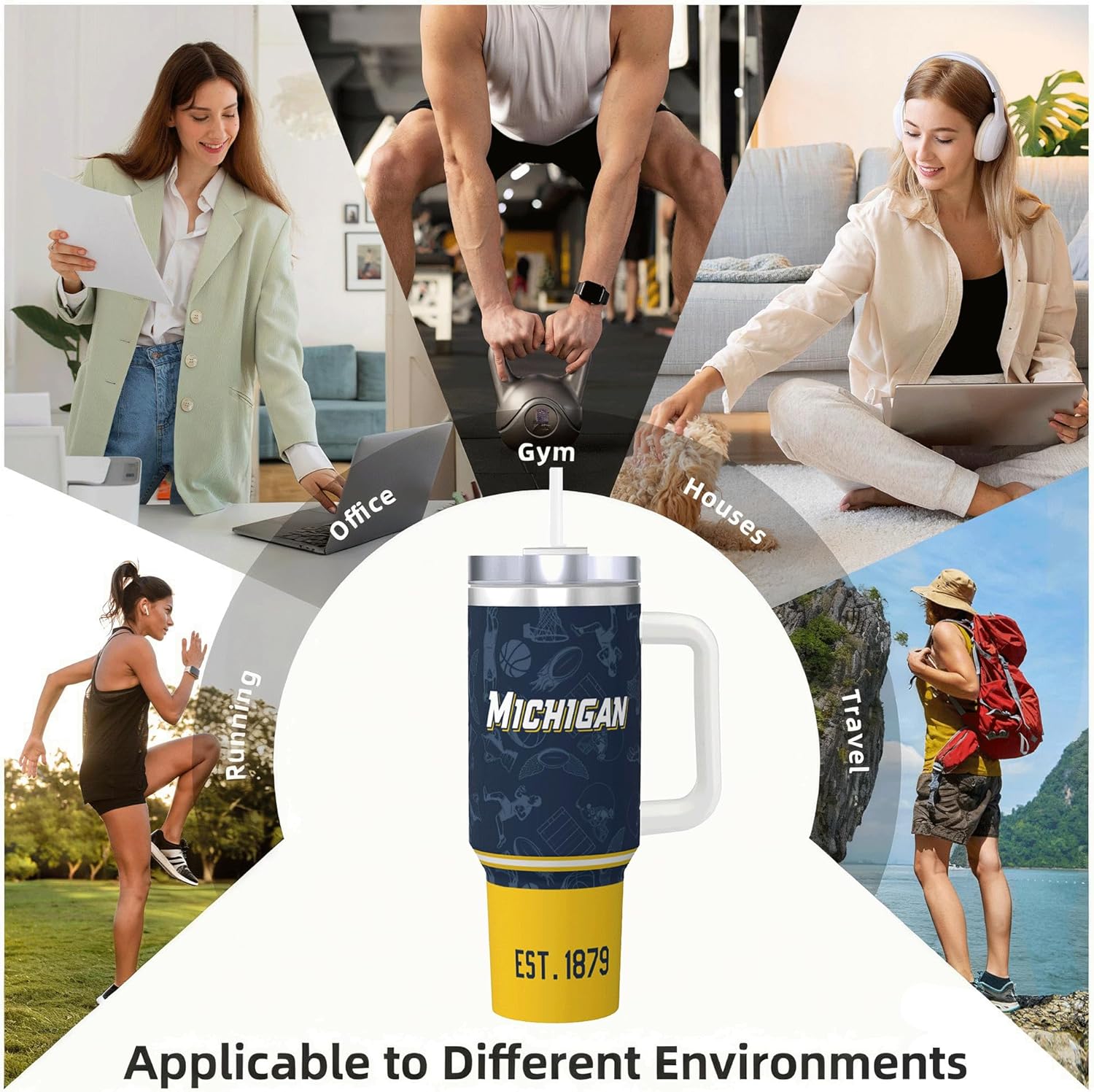 Tumbler 30oz Straight Skinny Portable Handle Car Cups With Anti slip Sleeve Straw Dust Cover,Sports Travel,Stainless Steel Insulated Gifts for Men Women Fans - Image 6