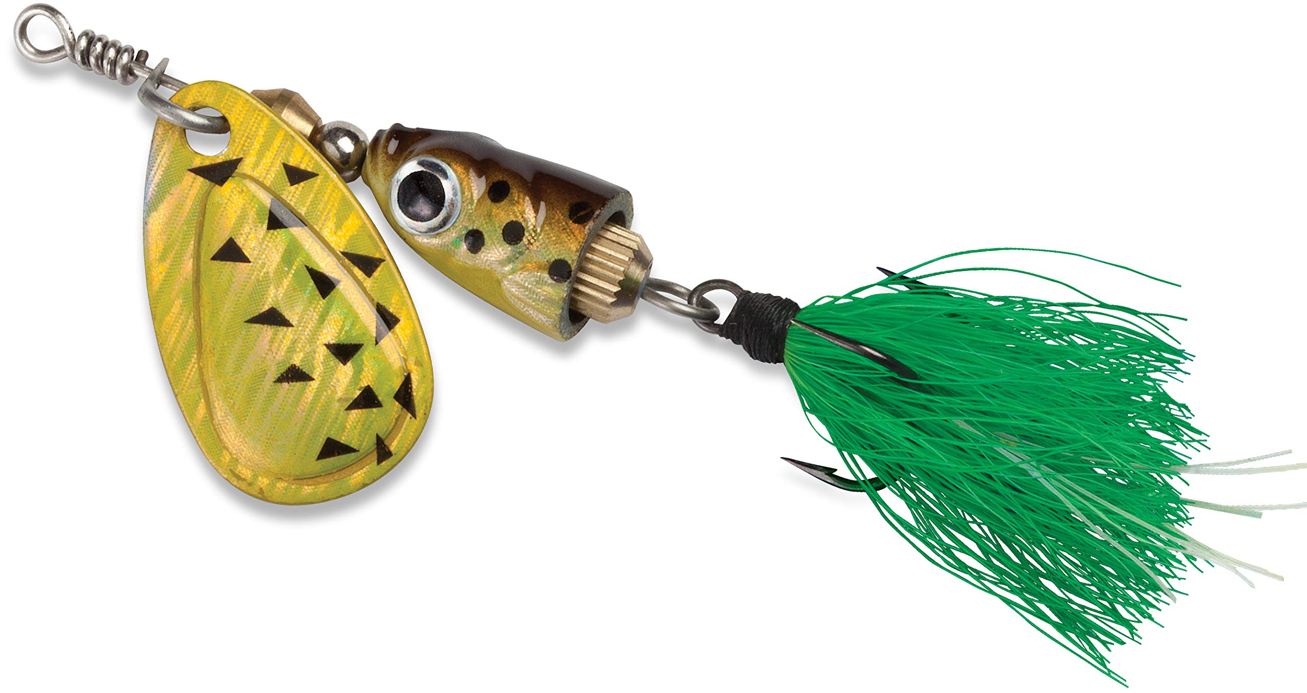 Blue Fox Vibrax Shallow Spinner Tackle, Black Chartreuse, 3/16 (VSS2BC)