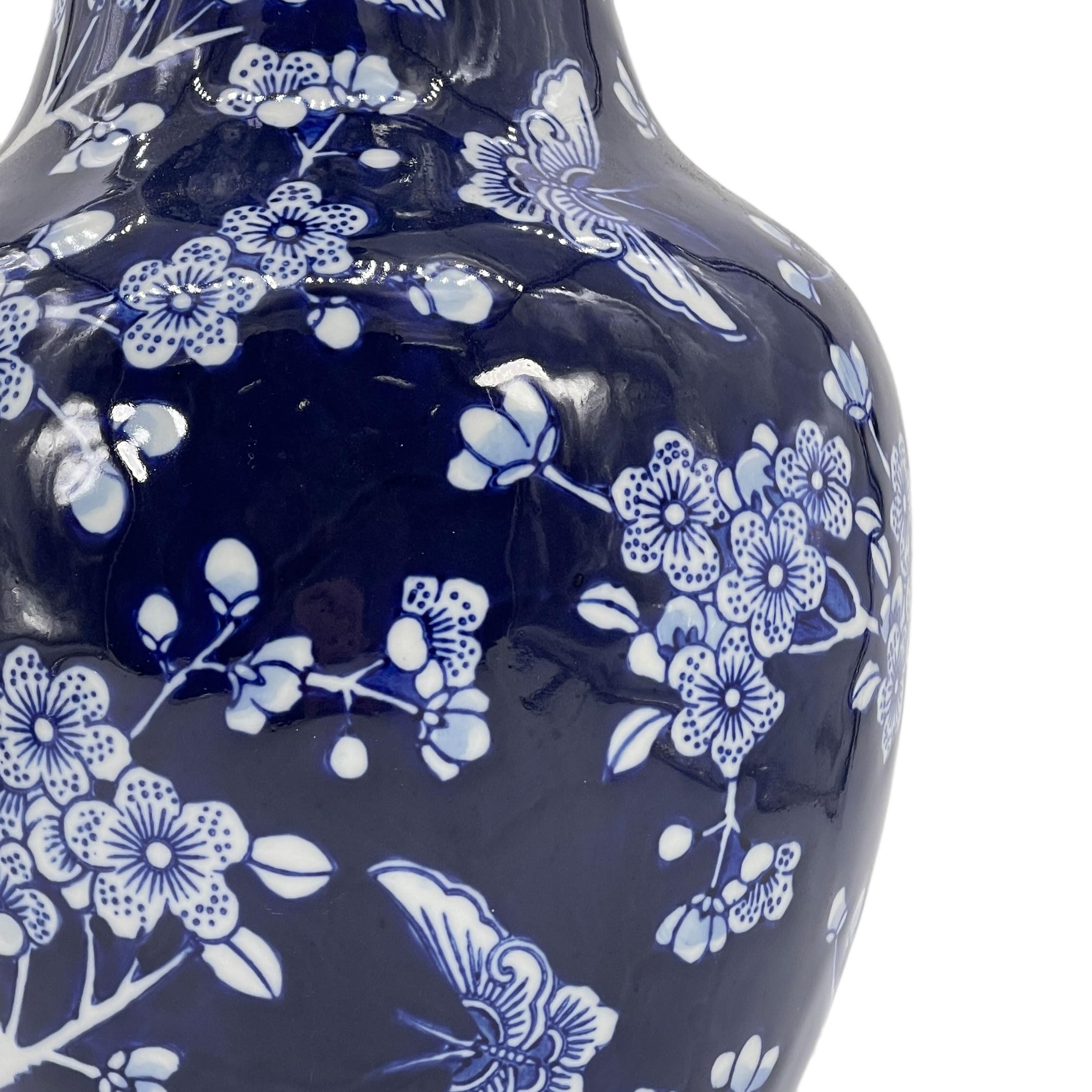 陶瓷器    小瓷瓶 Amazon.com: Galt International 深藍色花卉中國風陶瓷花瓶14 英吋(約