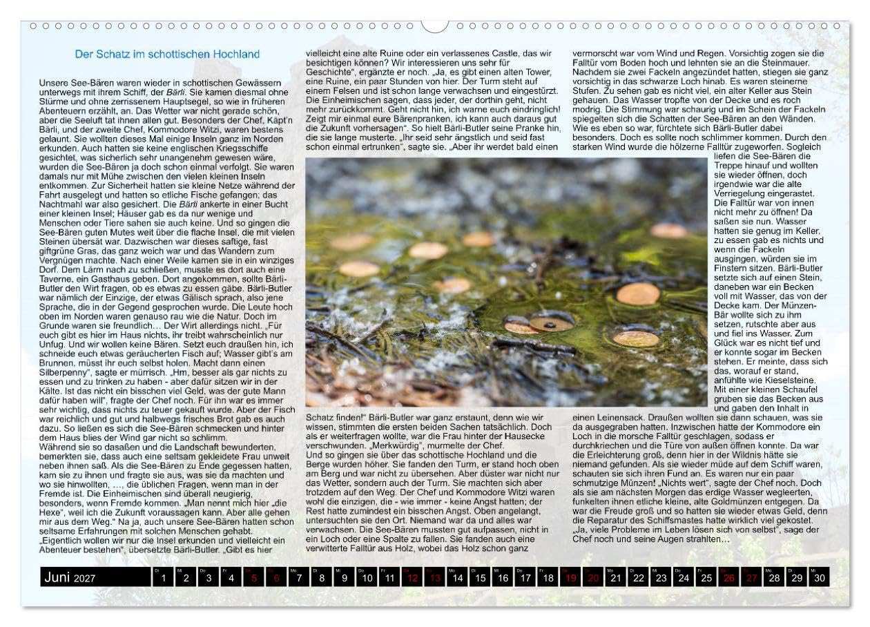 CALVENDO - Neue Abenteuer der See-Bären (Wandkalender 2027 DIN A2 quer), Monatskalender: Das etwas andere "Kinderbuch"...