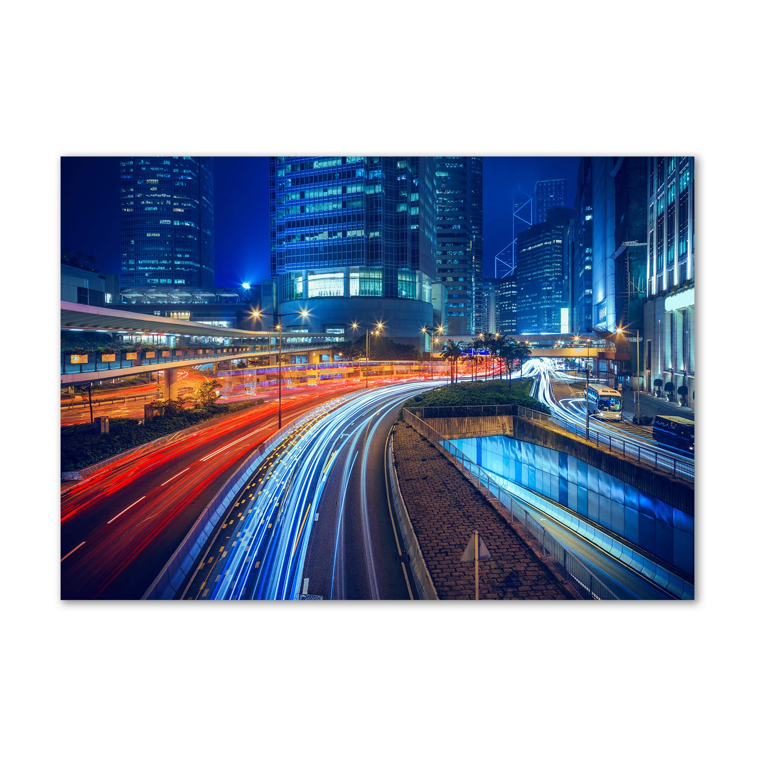 Image verre plastique déco mural Hong Kong de Noche Tulup acrylique glass picture