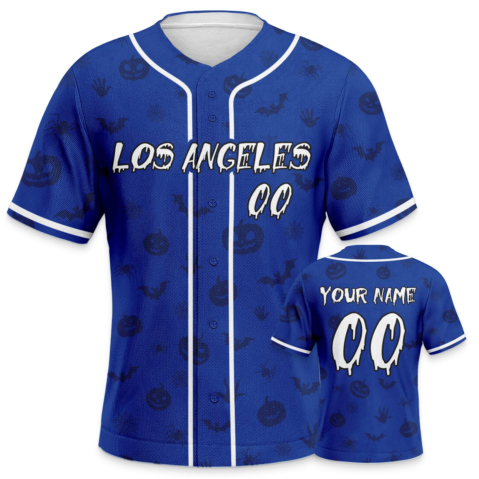 Custom Halloween Baseball Jersey Personalized Name Number Fun Halloween Costumes Fans Gift for Men Women Youth Kids