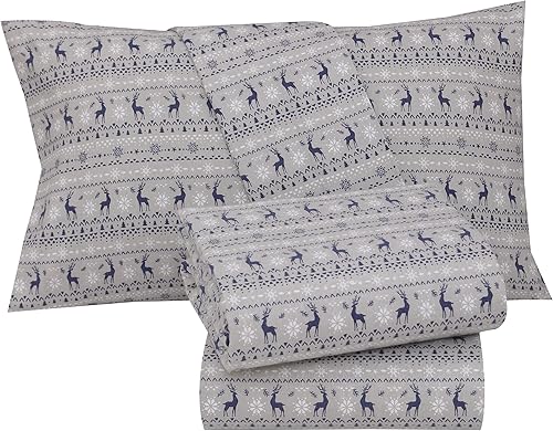 Miniatura 8 de Ruvanti - Sábanas de franela tamaño king, 100% algodón cepillado, bolsillos profundos de 16pulgadas (hasta 18pulgadas), transpirables, supersuaves y