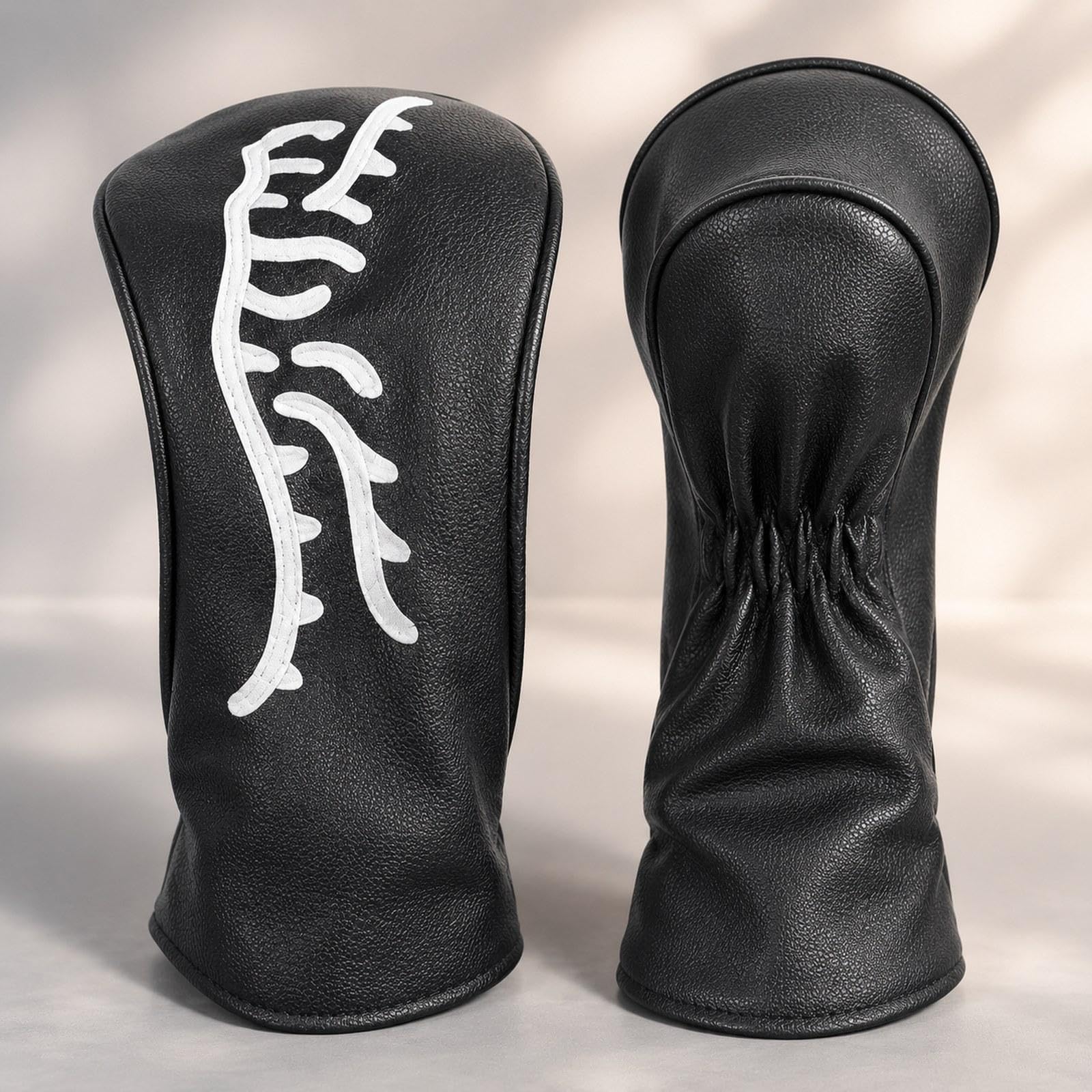 4 Stück Golf Club Head Cover Schlägerkopfhaube für Driver Holz UT Abriebfestes PU mit Schutzfunktion Und Stil für Golfclubs Geschenk Reisen