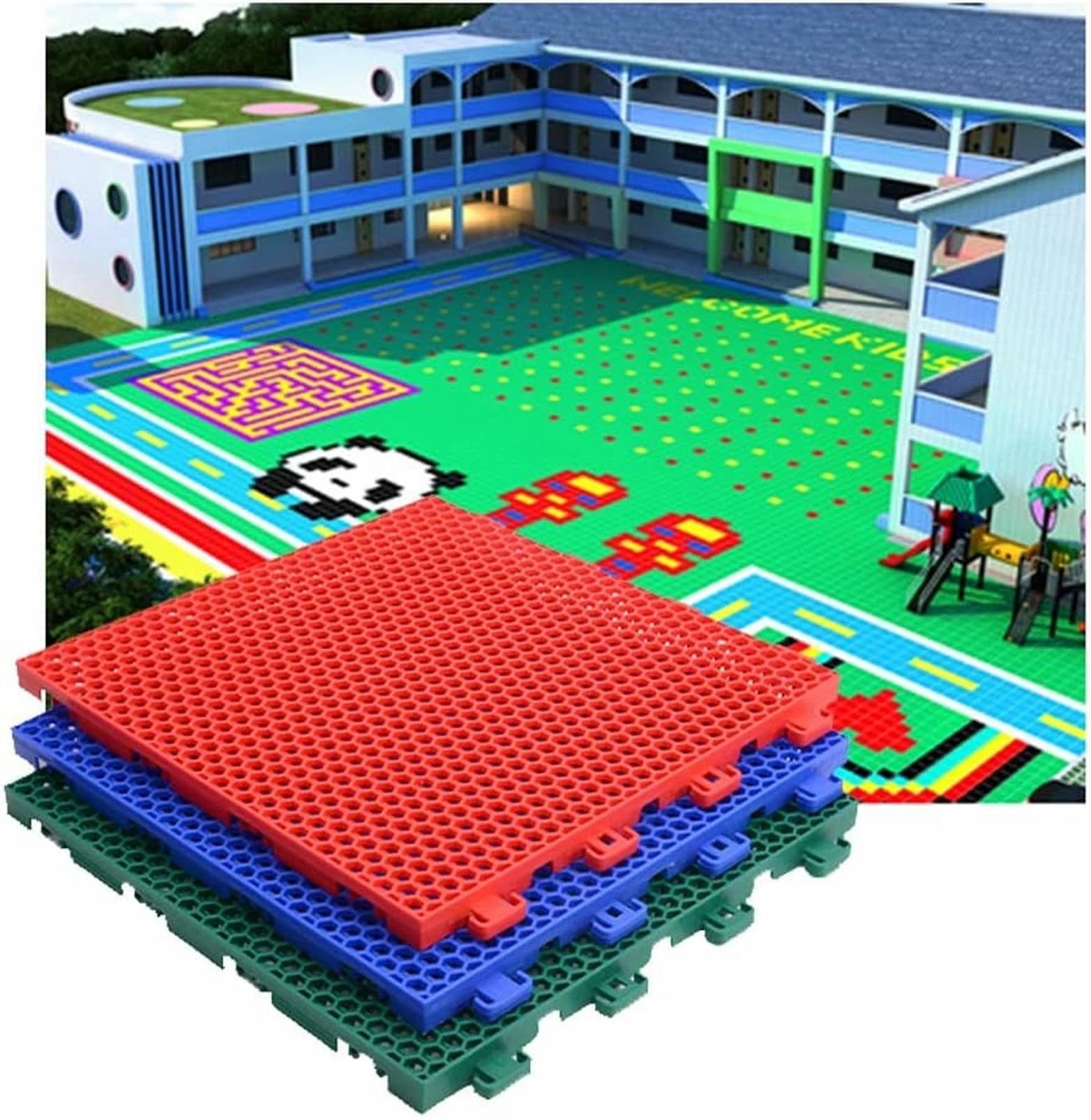 Carreaux de plancher interverrouillant puzzle sport CNPRAZ