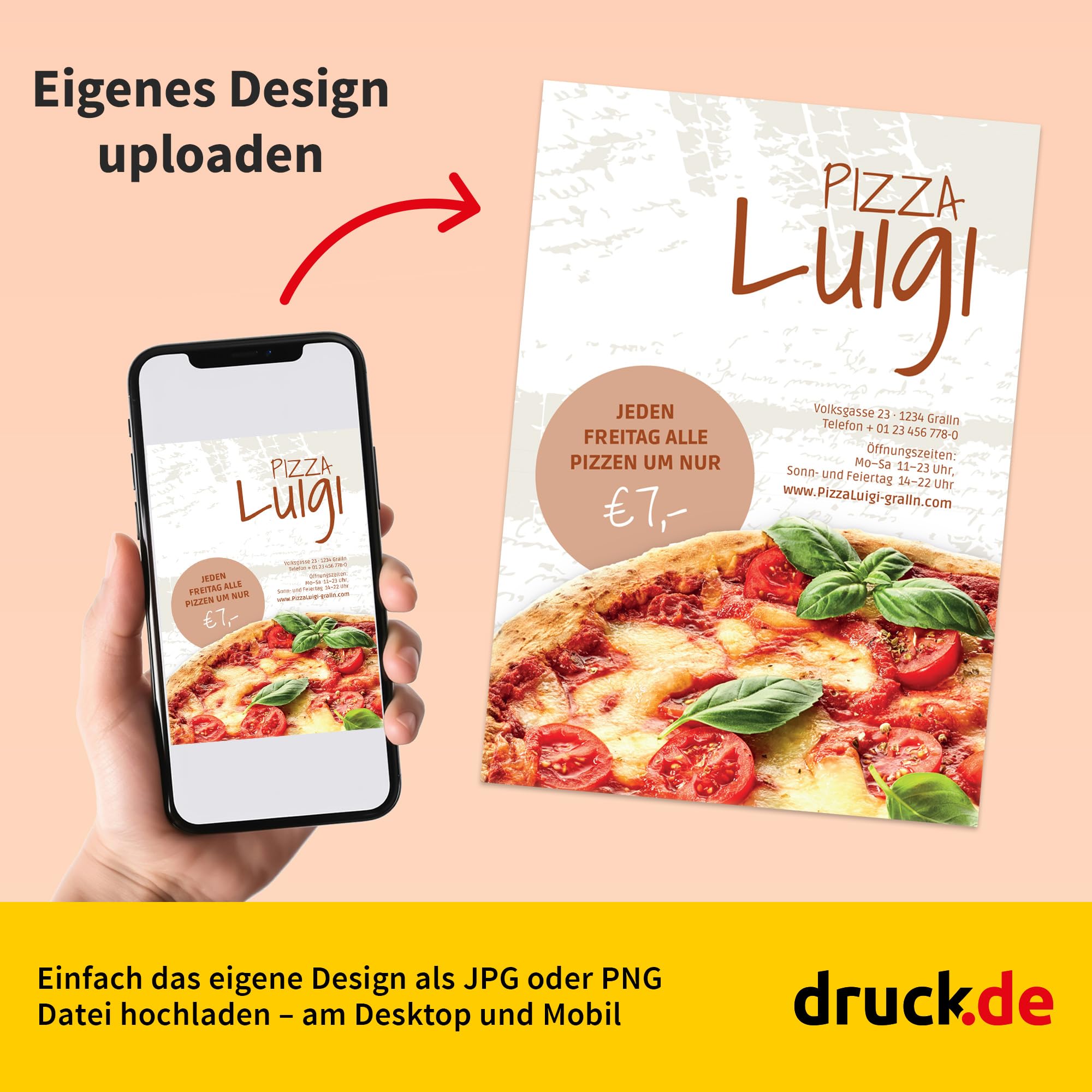 Flyer - 250 Stück - A4 - hoch - Premium 250g matt | Flyer drucken, 250 Stück, A4, Hochformat, Premium, 250g Papier, matt