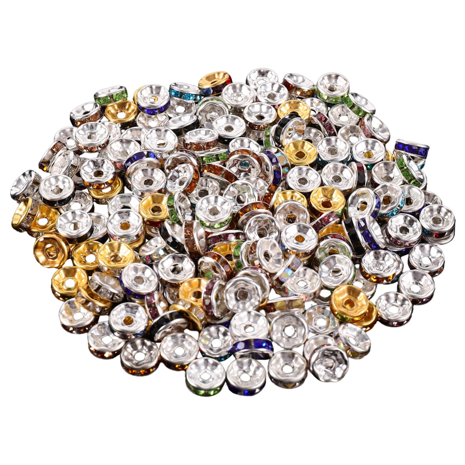 SHINEOFI 5 Series Cuentas Doradas Para Hacer Pulseras Cuentas Para Joyería Kit Para Hacer Joyas Coloridas Con Letras Para Pulseras Kit Para Collares Con Dijes 200 piezas*5