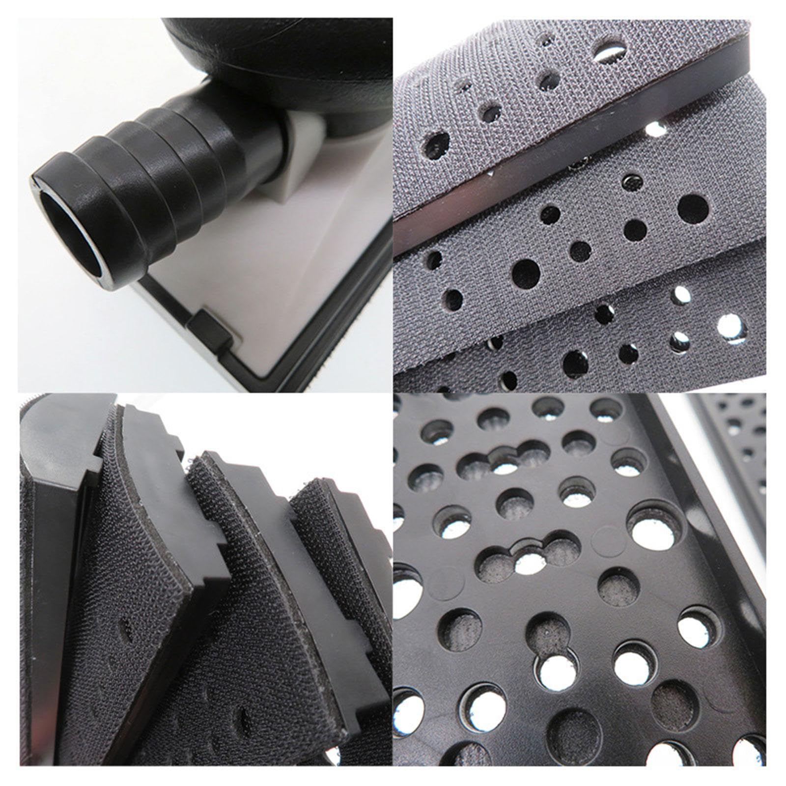 1 Pieza Placa de Lijado Manual Bloque de Esponja Vacuum Mano Lijadora con de Extracción de Polvo Y Reemplazo Rápido Adecuado para Reparación D