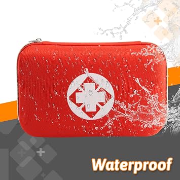 First Aid Kit 276PCS Car Home Camping Essentials Red Emergency Kit AMORNING