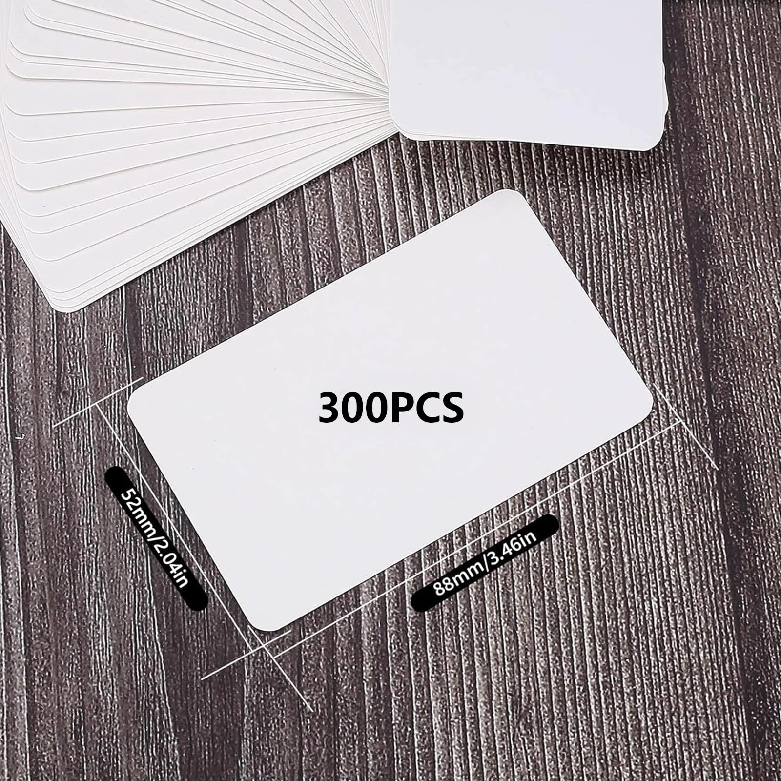 Biglietti da Visita Personalizzati 300 Pz Bianco Carte Kraft 8,8 x 5,4 cm