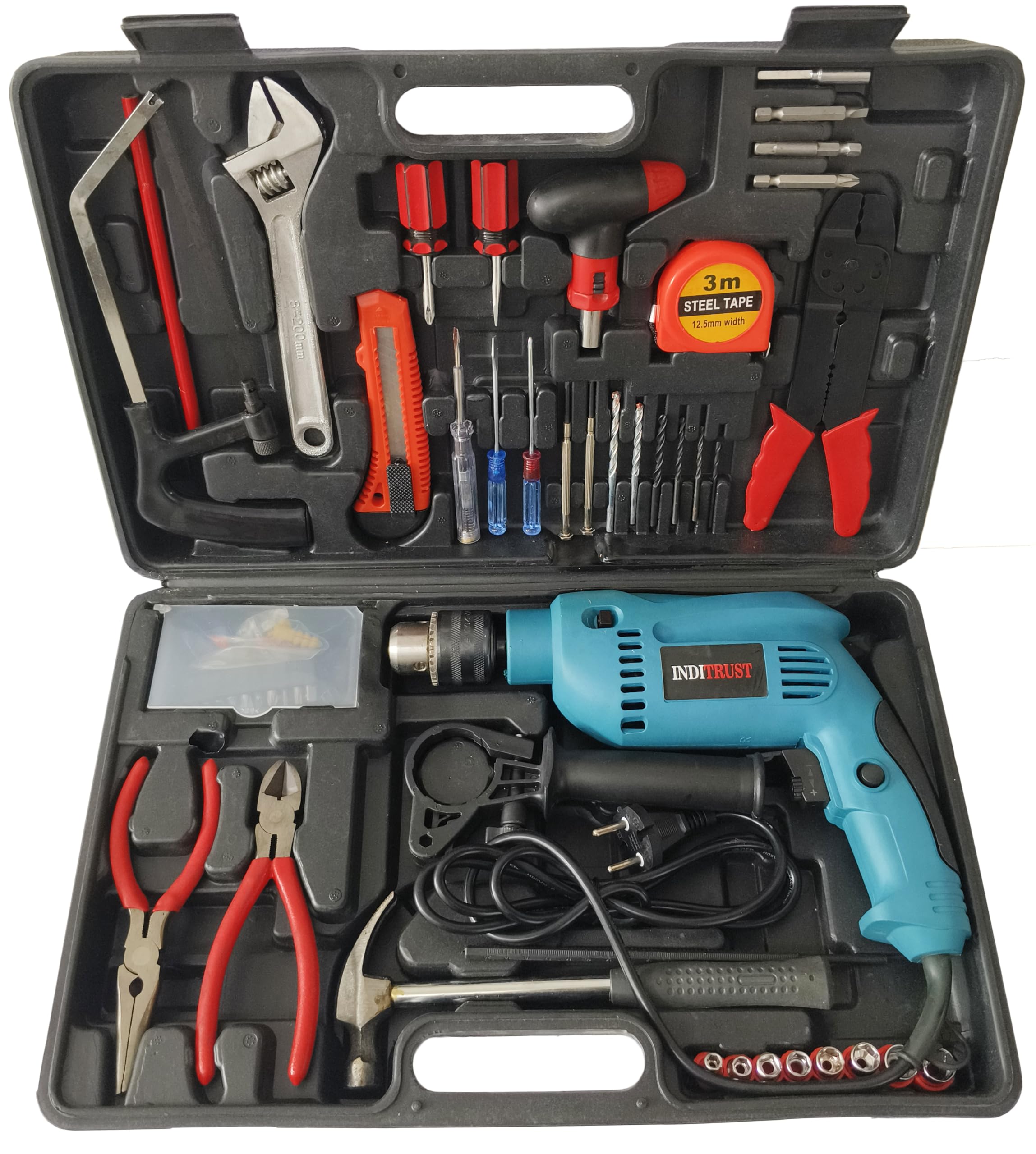 Inditrust Impact Drill machine tool kit 700W WITH 6 MONTHS WARRANTY left/right rotation variatble speed 100% COPPER WINDING with multi usable tools (B0DGY4W1GY) Amazon Price History, Amazon Price Tracker