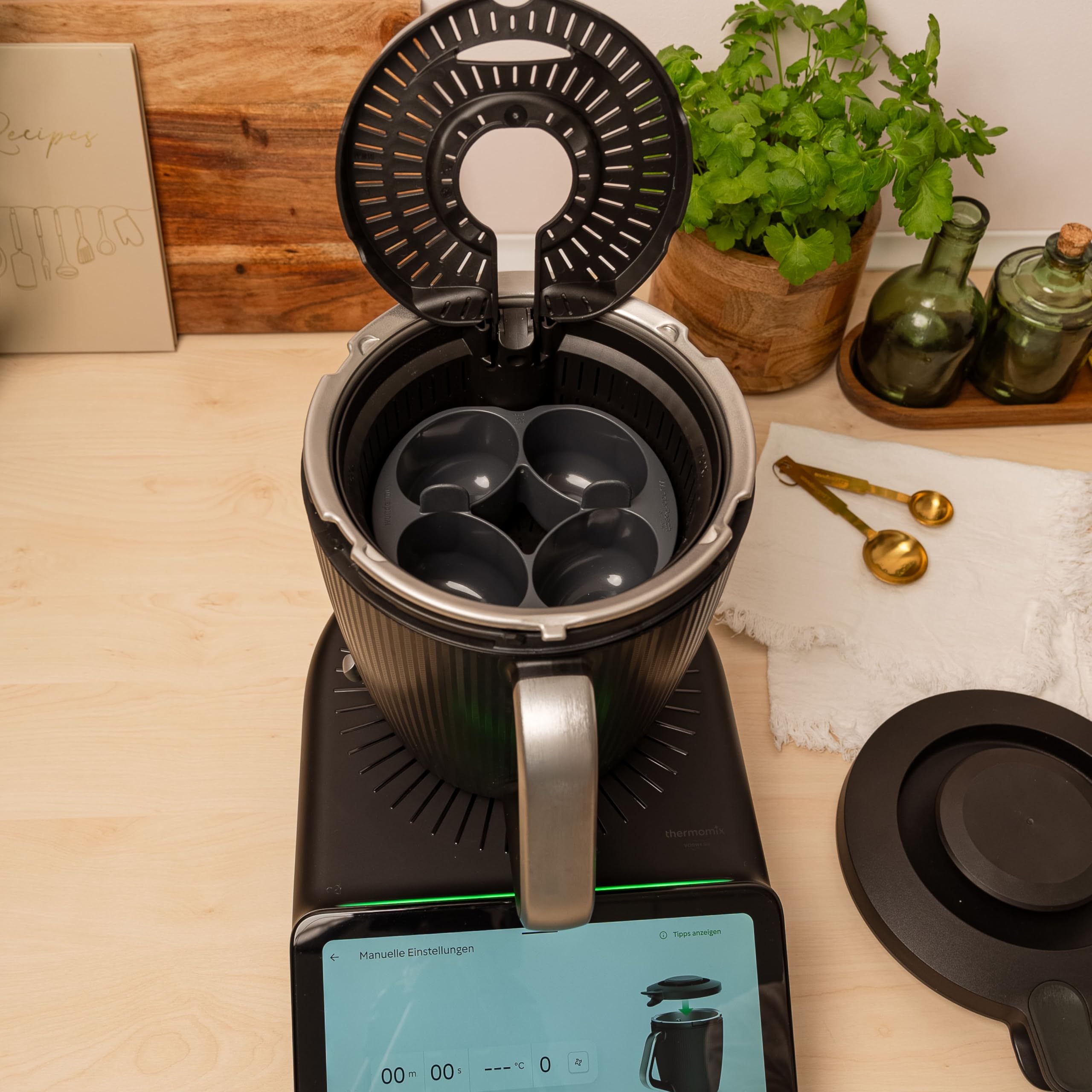 Wundermix WunderPoach per quattro Inserto uova in camicia Bimby | E Monsieur Cuisine, caldaia per uova, accessori Thermomix e MC, per 4 uova