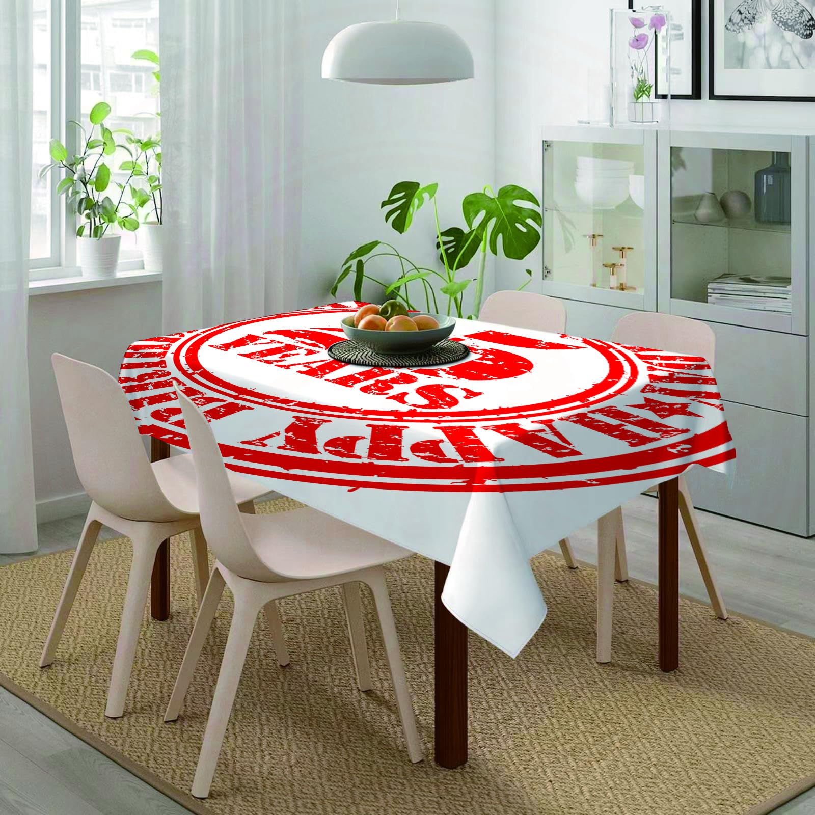 Hwfoi 25Th Birthday Decorations,Circular Design Ol - A8 Table Cloth Wipe Cleantablecloth Wipeable Rectangular Table Cover Protector For Kitchen Picnic Outdoor Indoor,25Th Birthday Decorations,Circular Design Old Grungy Look Twenty Five Yea,60 X 90 In