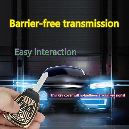 Miniatura 7 de Funda de TPU para llavero Jeep compatible con Dodge Avenger Chrysler Dakota Durango Jeep Compass (Negro-J-D)