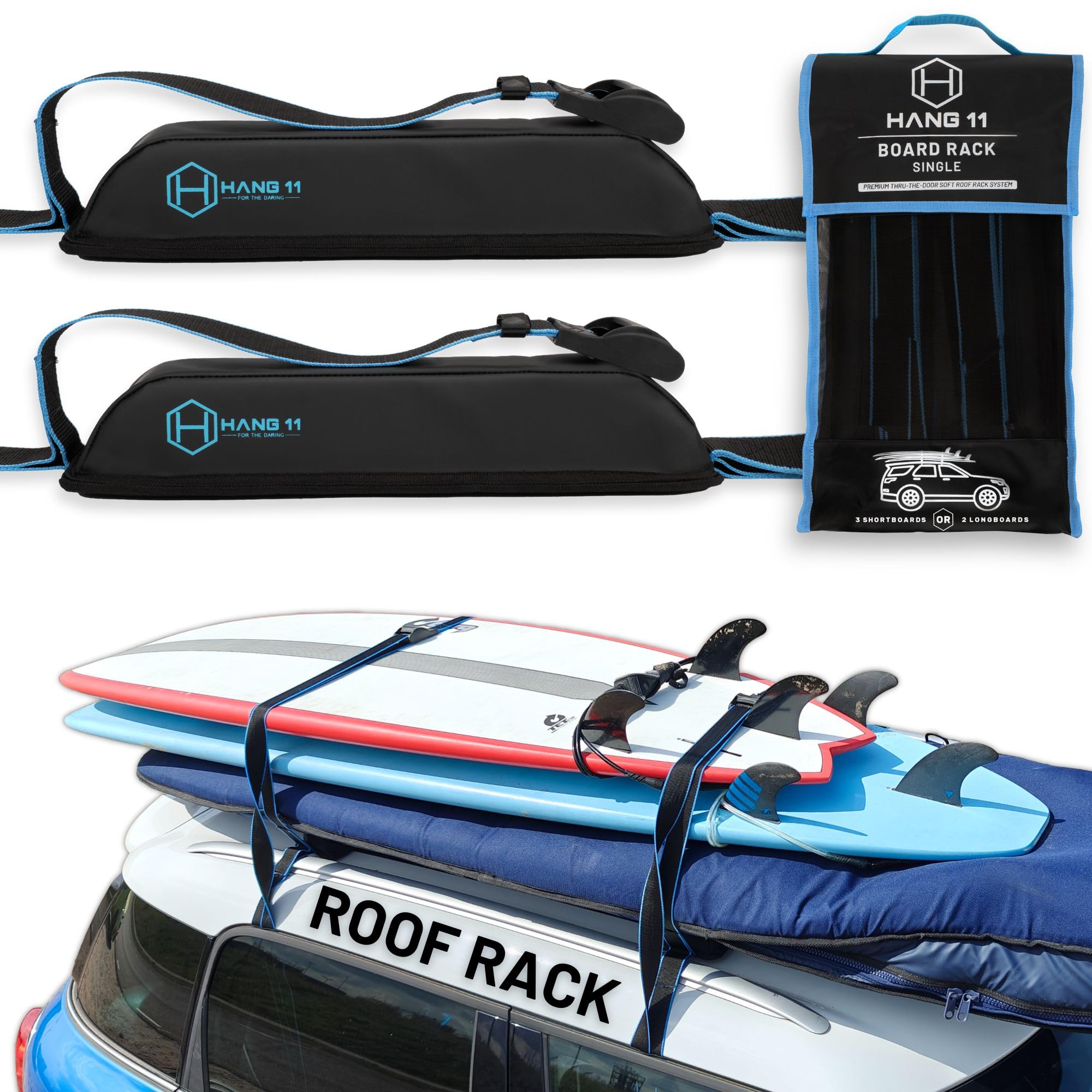 Amazon.com: Hang 11 Surfboard Roof Rack - Soft Padded Surfboard