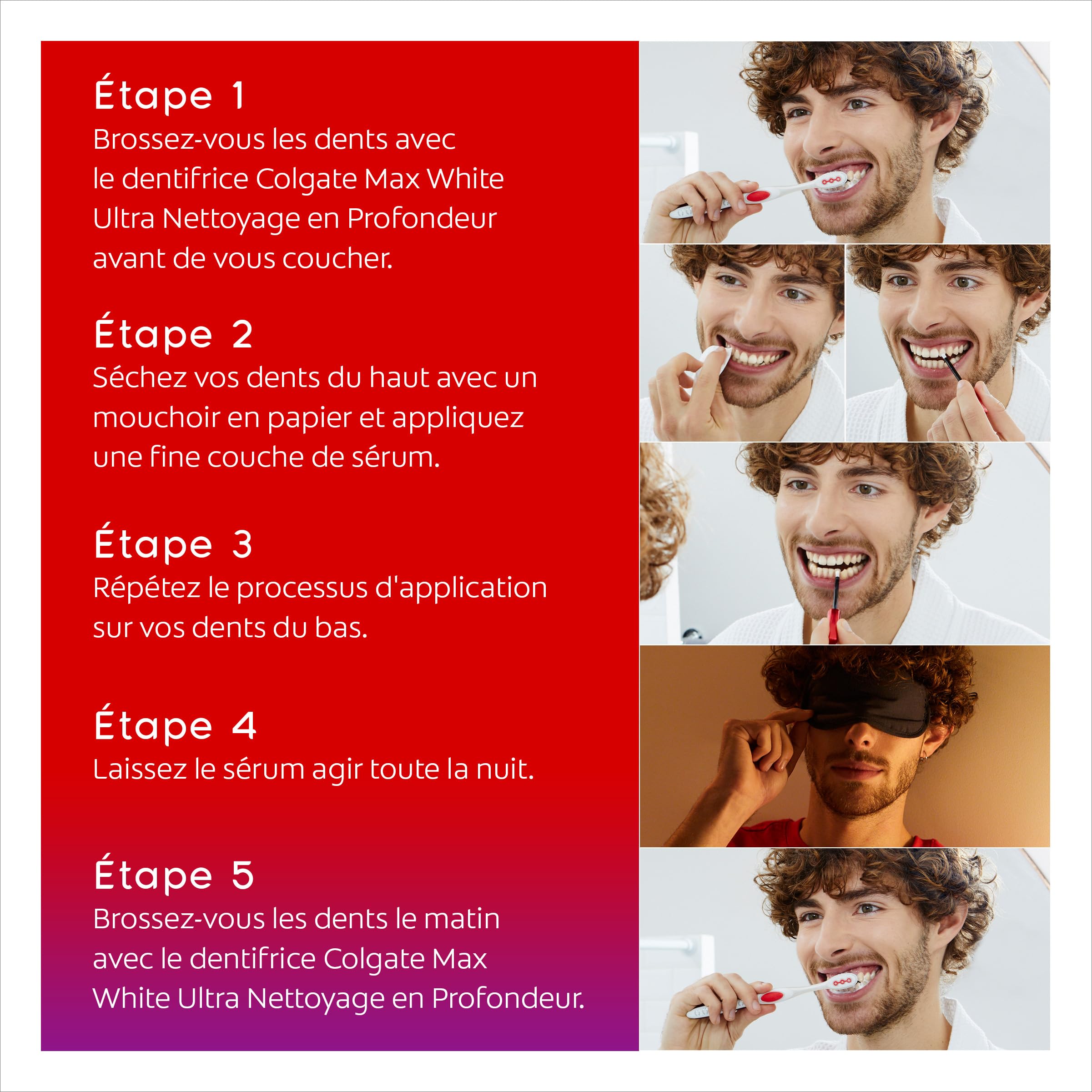 Colgate - Kit blanchiment dentaire - Sérum et dentifrice Max White Ultra - Dents plus blanches en 3 jours - 2,5ml + 75ml - Lot de 2