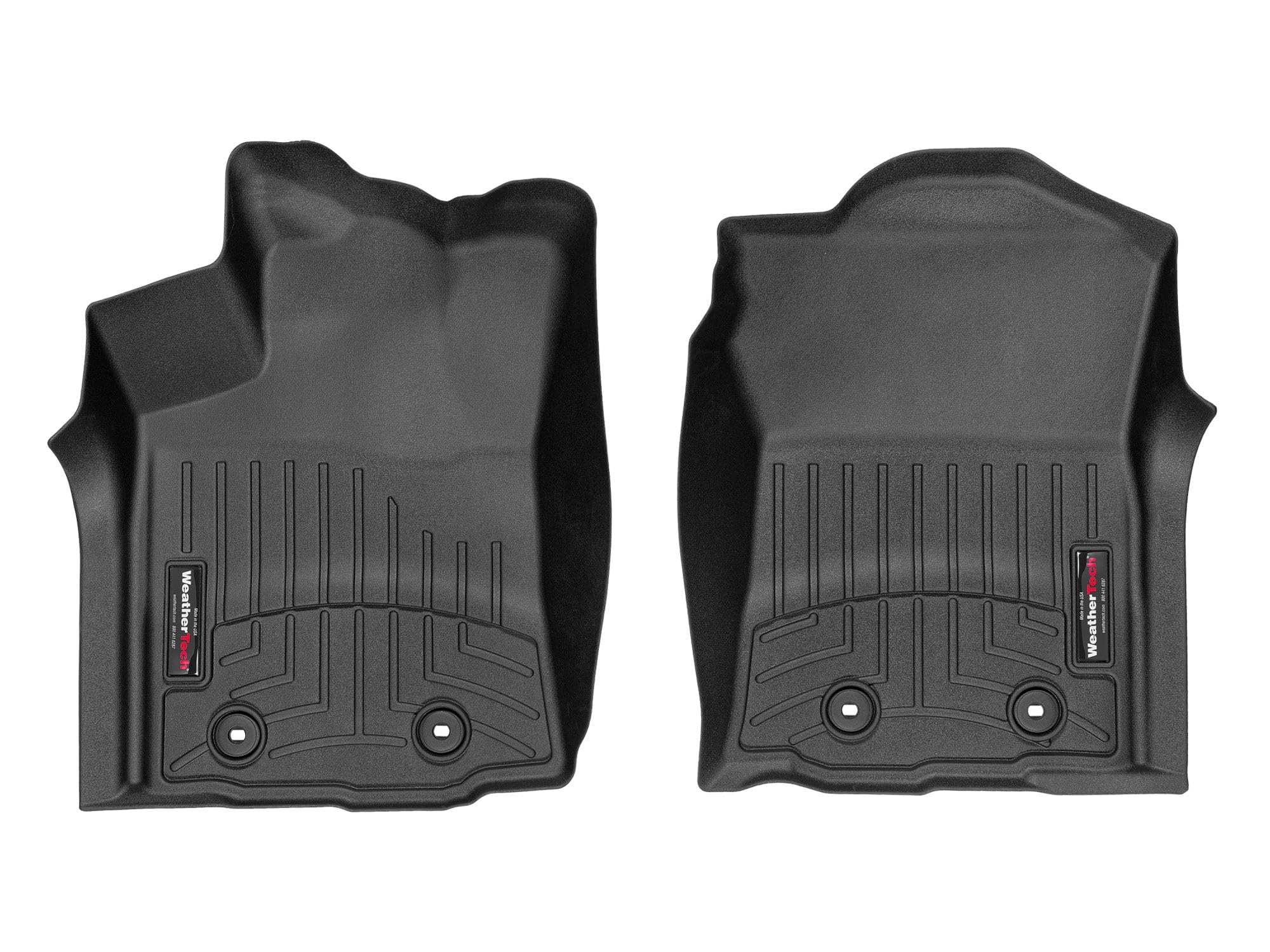 WeatherTech Custom Fit FloorLiners for Toyota Tacoma, Tacoma, 1st Row (4412991), Black