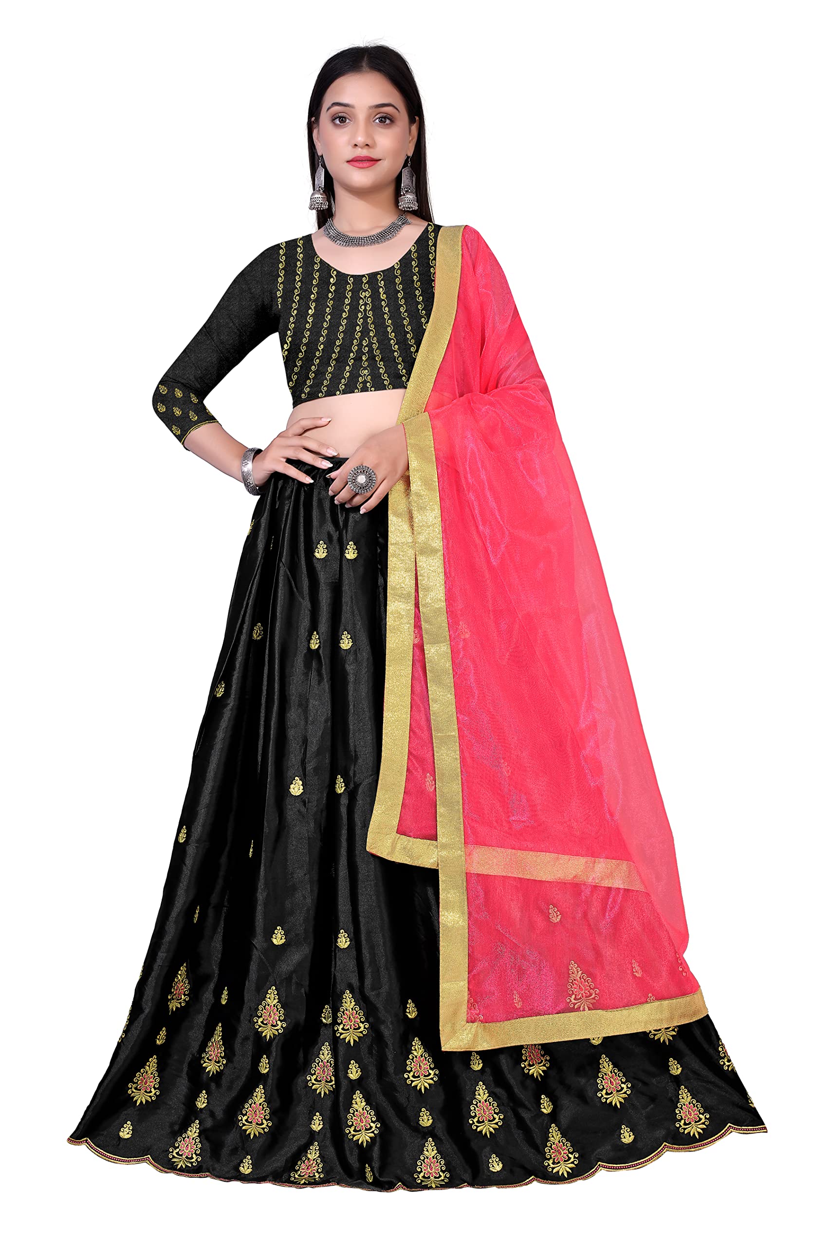 tapi maiya Women's Embellished Lehenga Choli with Dupatta set (Multi Colour)-picture-43