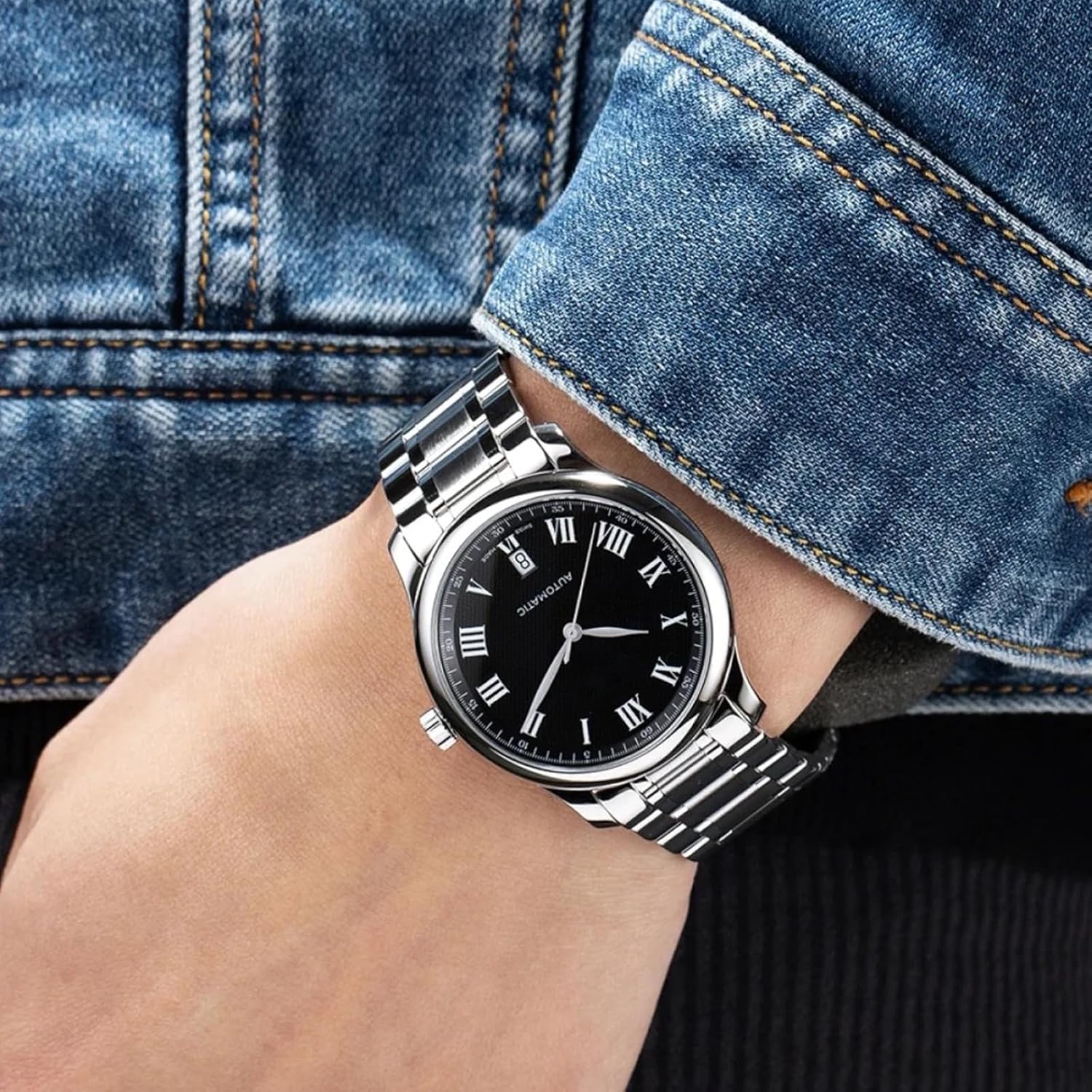 Quick Release Stainless Steel Watch Band Bracelet 12mm to 24mm Straight & Curved End Universal Stainless Steel Metal Watch Strap Smartwatch Replacement Band Men Women - Image 3