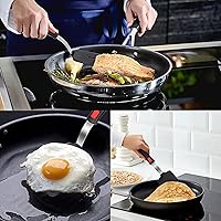 Vista 7 de Silicone Spatula Turner Set, 600°F Heat Resistant Kitchen Spatulas for Nonstick Cookware, BPA Free Cooking Utensils, Non Scratch Flexible Thin Edge