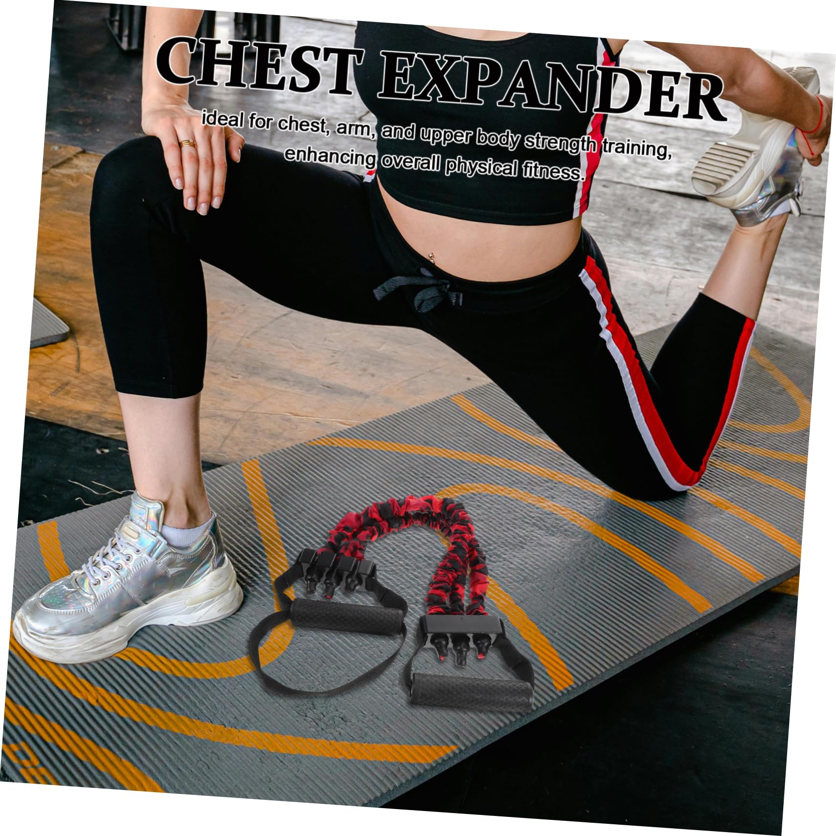 Didiseaon Espansore Toracico Fitness Regolabile Per Allenamento Della Attrezzatura Per Palestra Domestica Per Allenamento Dei Muscoli Del Torace Braccia Fascia Resistenza Attrezzo Fitness