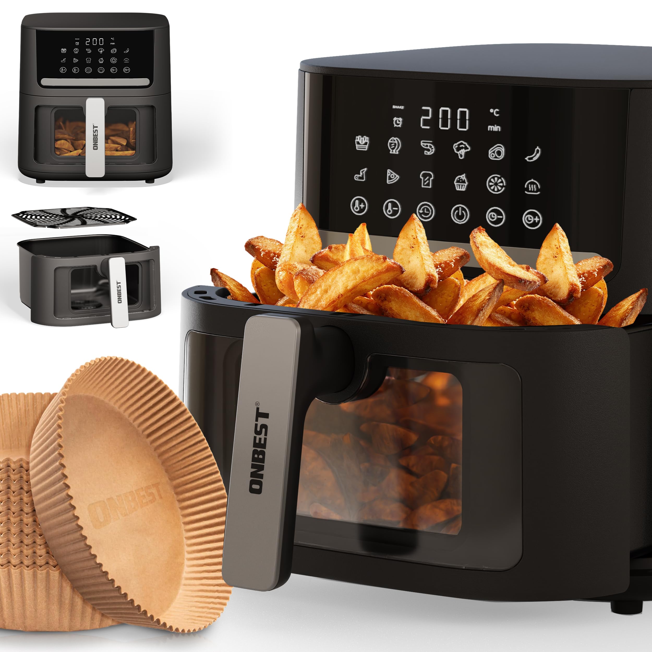 7,2L Heißluftfritteuse Airfryer It Sichtfenster, 1 Produktbild-Vorschau 9