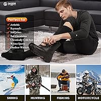 Vista 7 de SAVIOR HEAT Heated Socks for Men Women, 150℉ Fast Heating Electric Ski Socks, 7.4V 2200mAh Rechargeable Battery Powered, Carbon Fiber Toe Warmers
