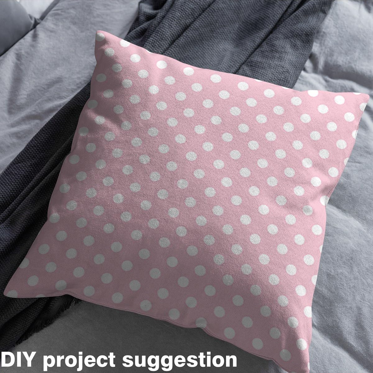 Polka Dots Fabric by The Yard,Cartoon French Style Princess Pink White Decorative Fabric,Modern Geometric Circles Quilting Supplies for Sewing,Kawaii Dots DIY Crafts,2 Yards,72" L x 59" W