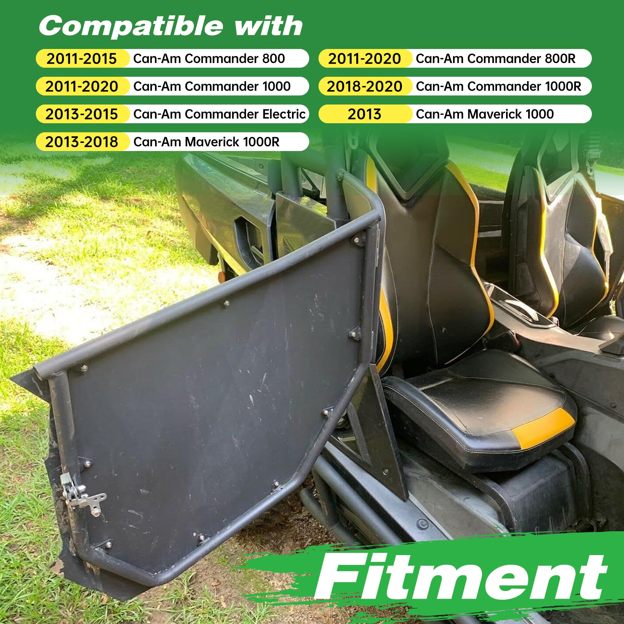 HECASA UTV Suicide Doors Aluminum Compatible with 2011-2020