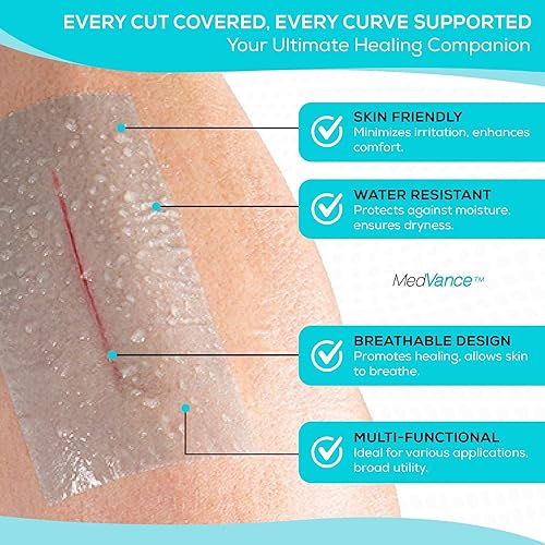 Miniatura 5 de MedVance Cinta de silicona de 2 pulgadas de ancho suave con perforación y cortable (1 paquete, 5 yardas)