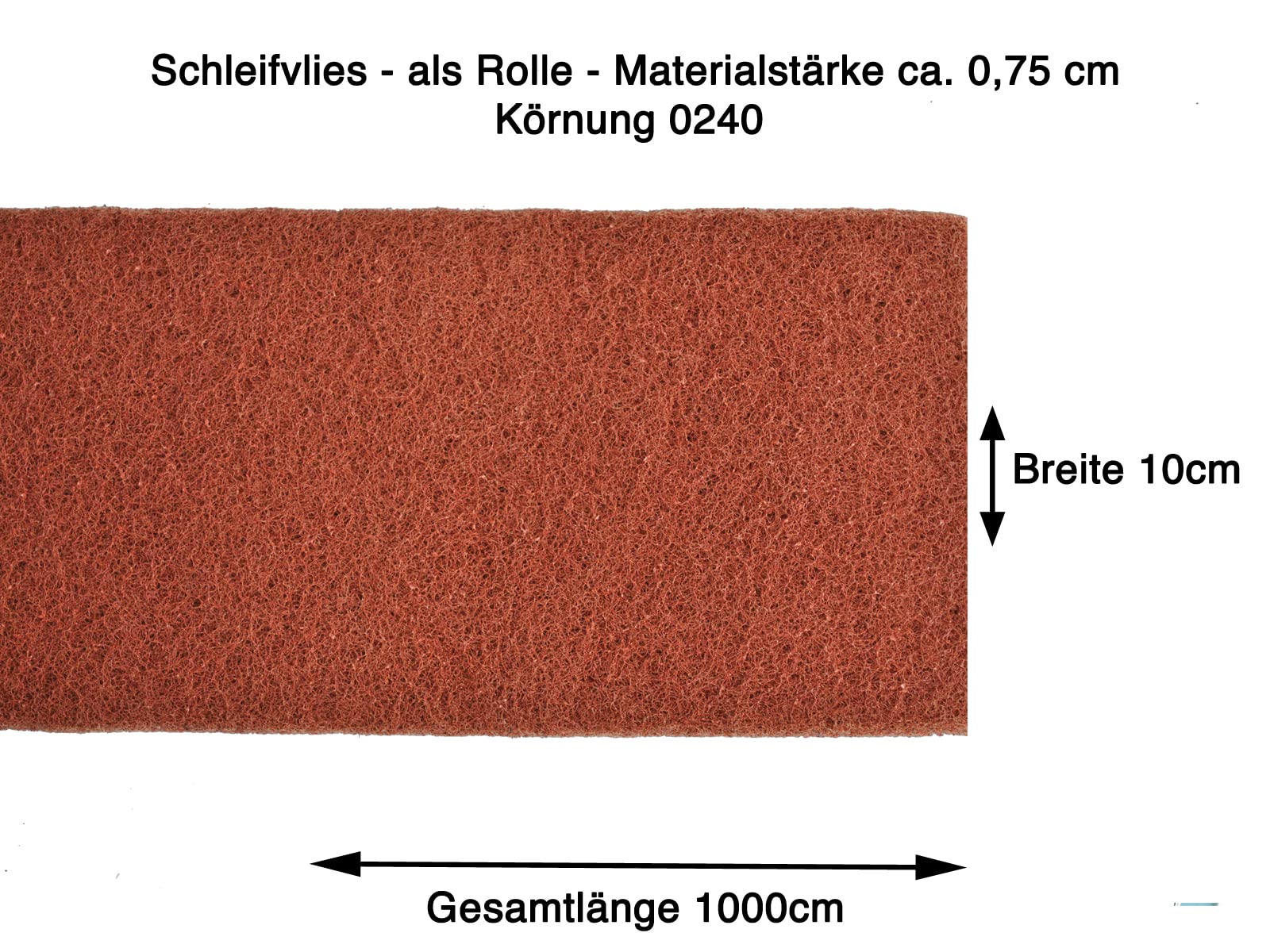 Produktbild von Italko Schleifvliesrolle 115 Mm X 10 M – P240, P400 & P800 Körnung, Für Verschiedene Oberflächen