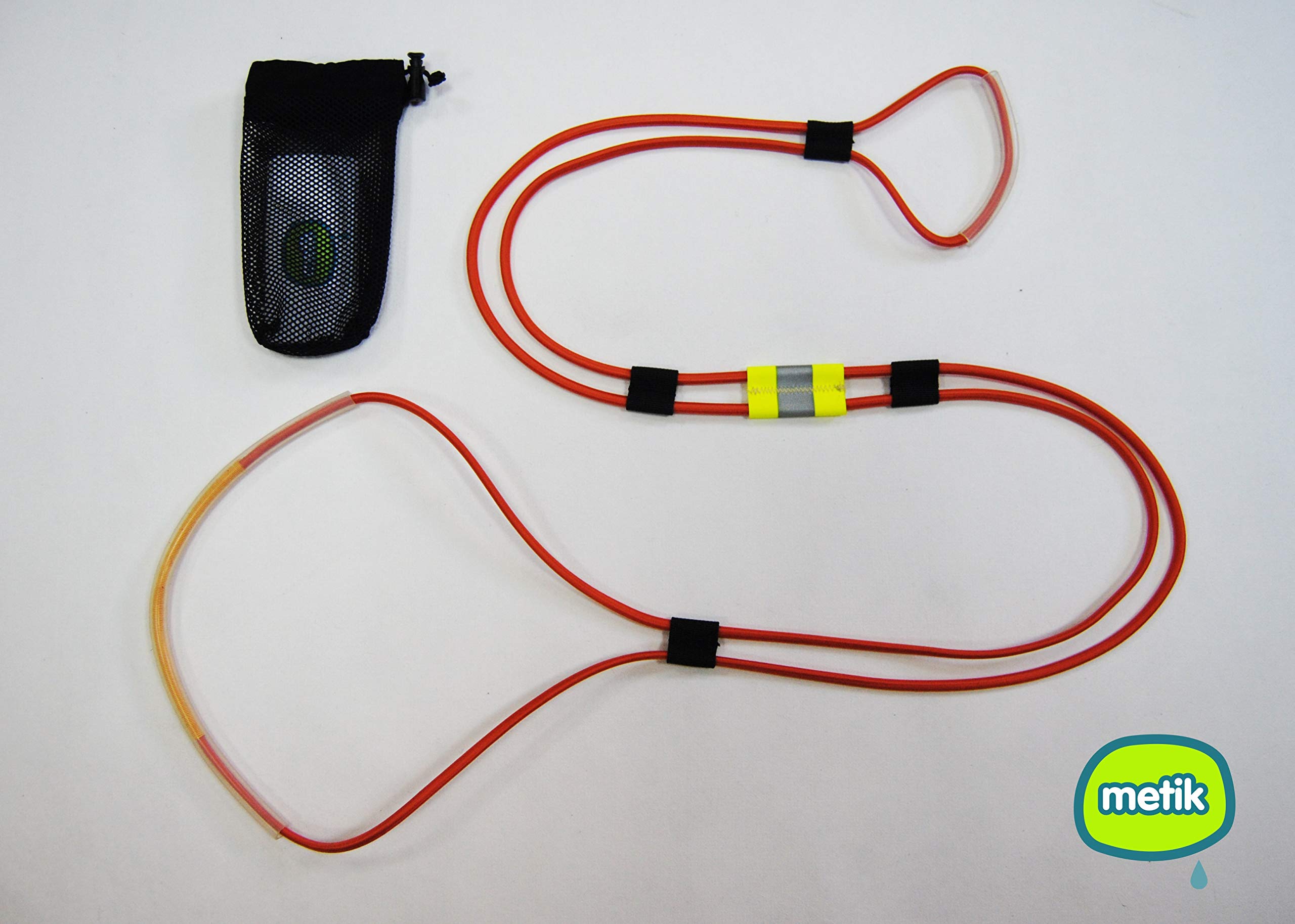 Goma elástica Metik, Sistema de Remolque para Ciclismo y Otros Deportes, Naranja