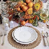 Vista 6 de Juliska Jardins du Monde Whitewash Plato