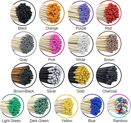 Miniatura 2 de Palillos de repuesto de madera de 4 pulgadas de largo con calcomanías de huelga, fósforos de seguridad al por mayor sueltos a granel (200 piezas,