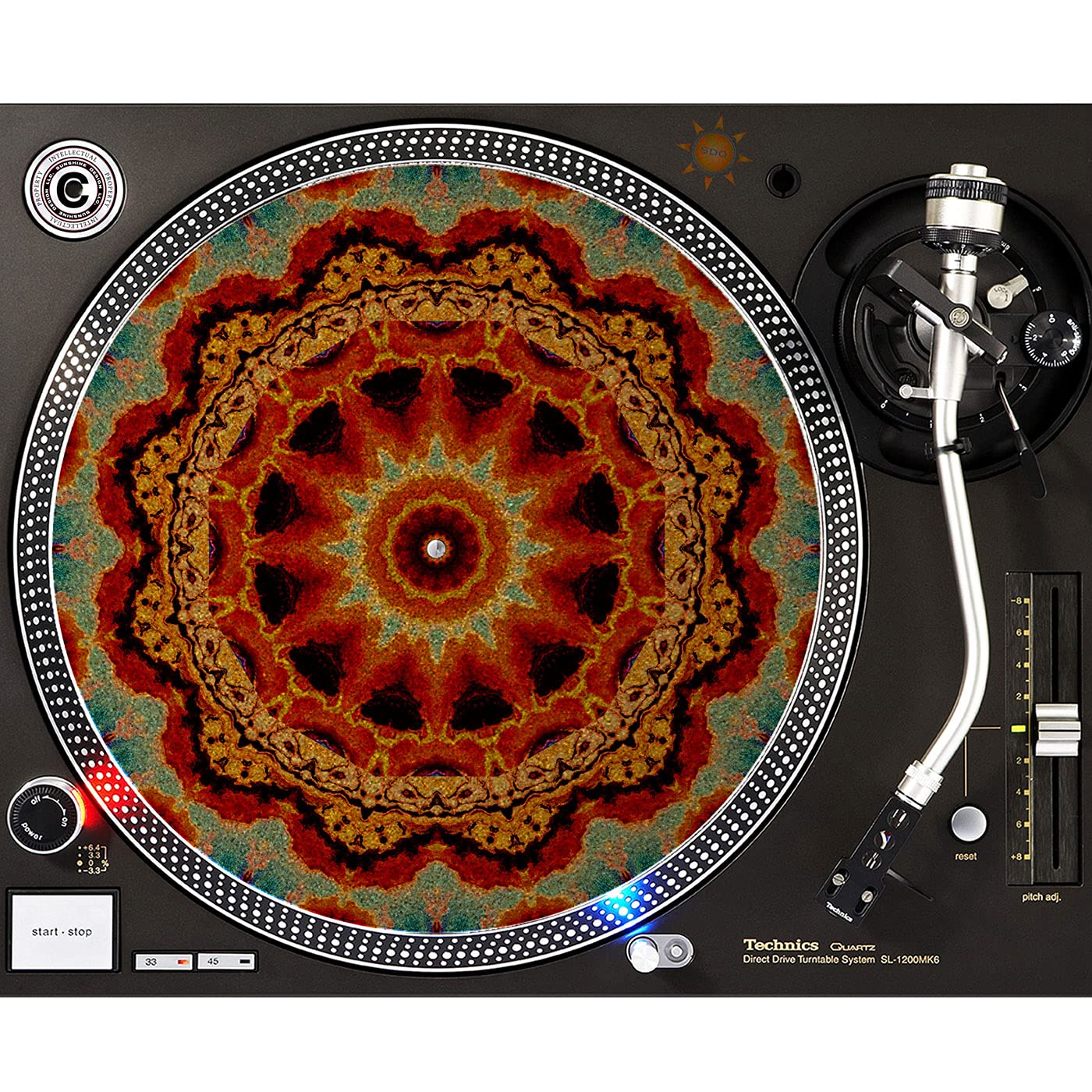 DJ Turntable Premium Cork Slipmat - California Dreaming