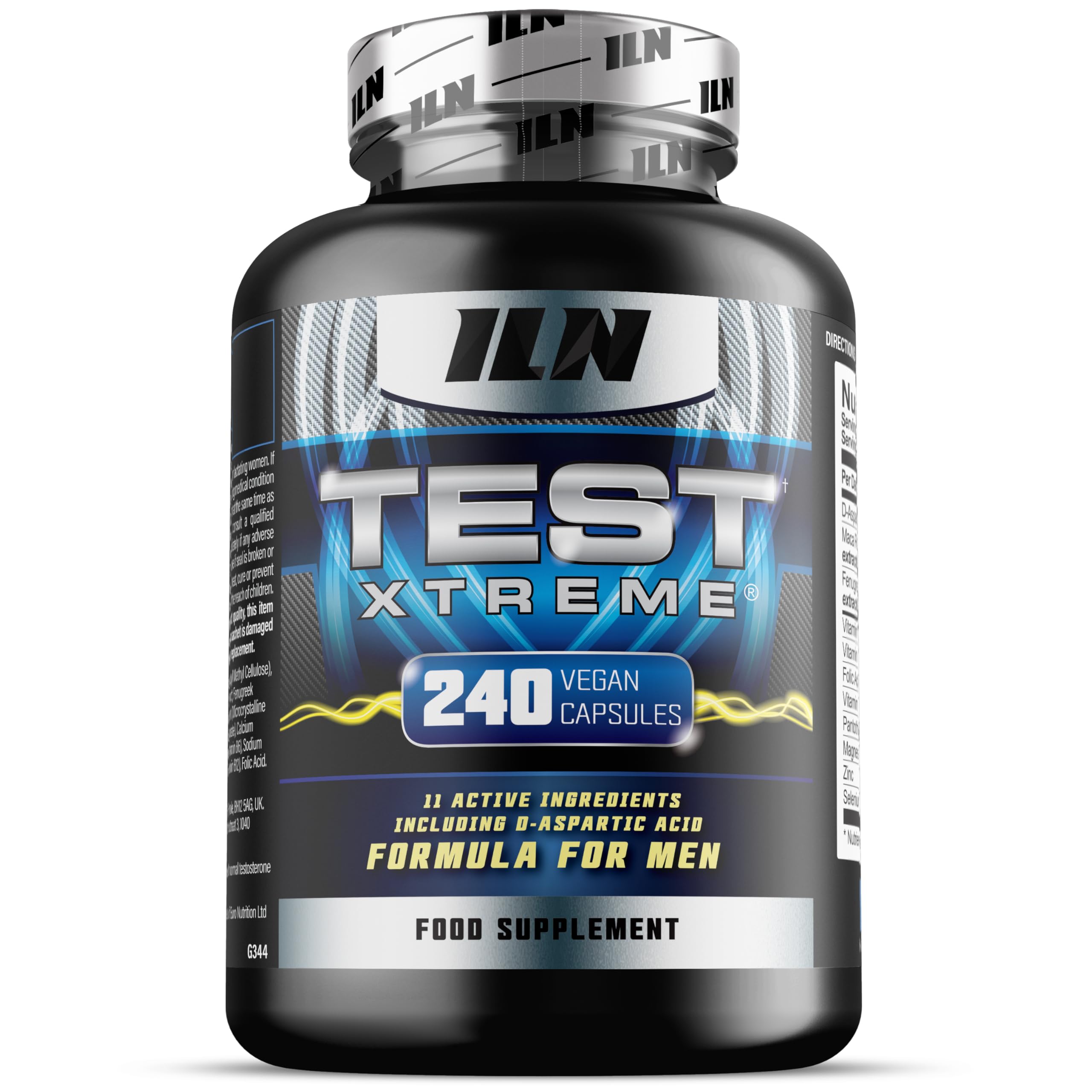 Test Xtreme Booster Kapseln für Männer – Hochdosierte Formel mit D-Asparaginsäure, Maca, Zink und Magnesium – 240 Vegane Kapseln
