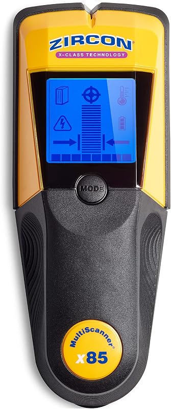 x85 Center Finding Stud Finder with AC Live Wire Detection and Thermal Wall Scanner for Detecting Water-Filled PEX Tubing up to 2 inches Deep
