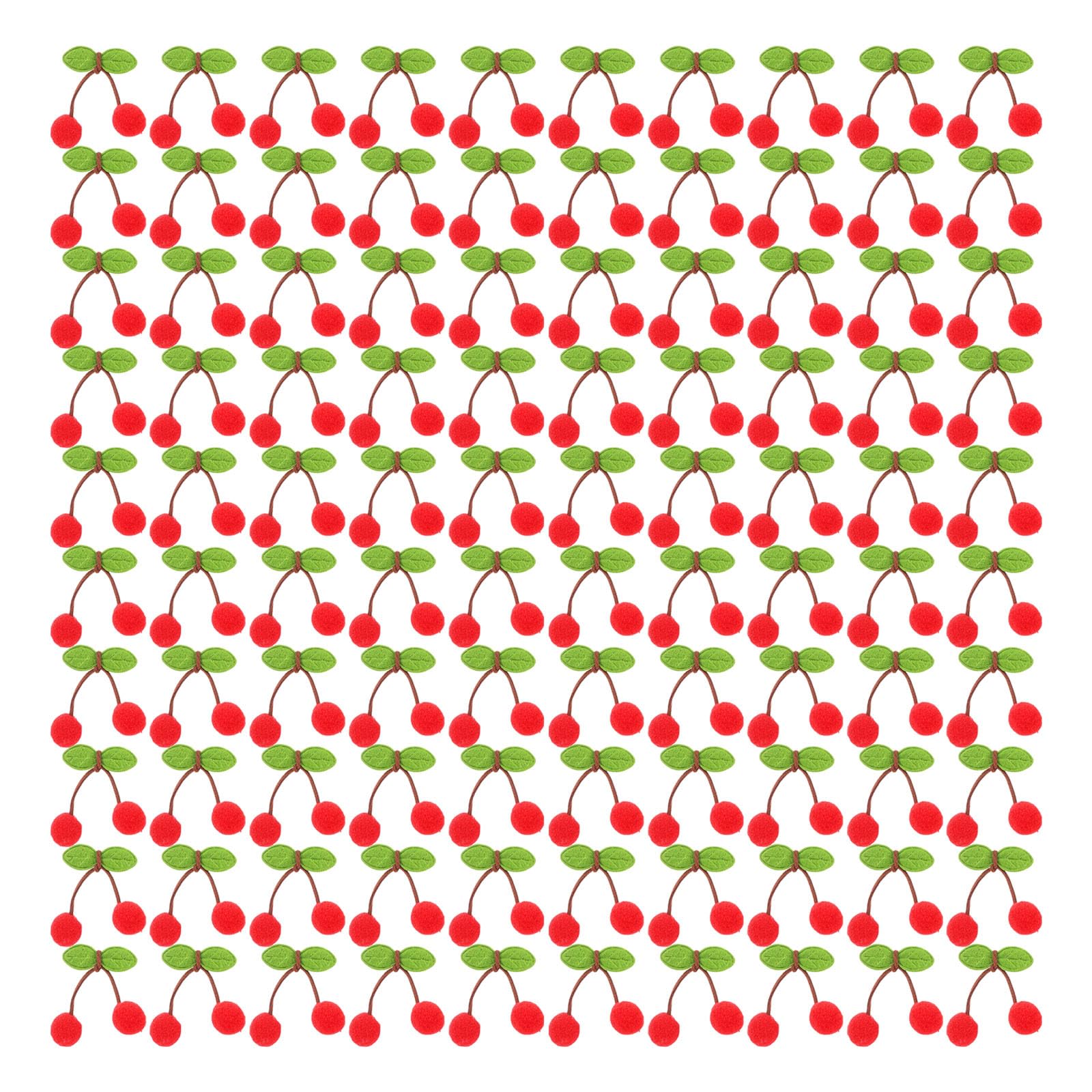 100Pcs Vibranting Color Cherrys Pompoms for Jewelry Making Craft Projects Hair Embellishments Cherrys Pompoms Accessories