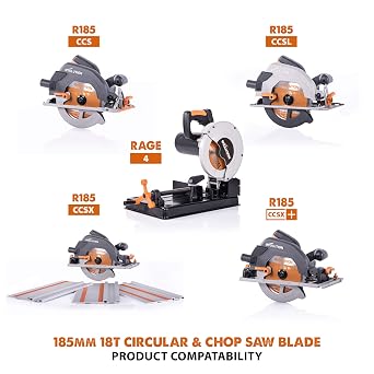 RAGE Multipurpose Circular Saw Blade 185 x 20mm x 20T