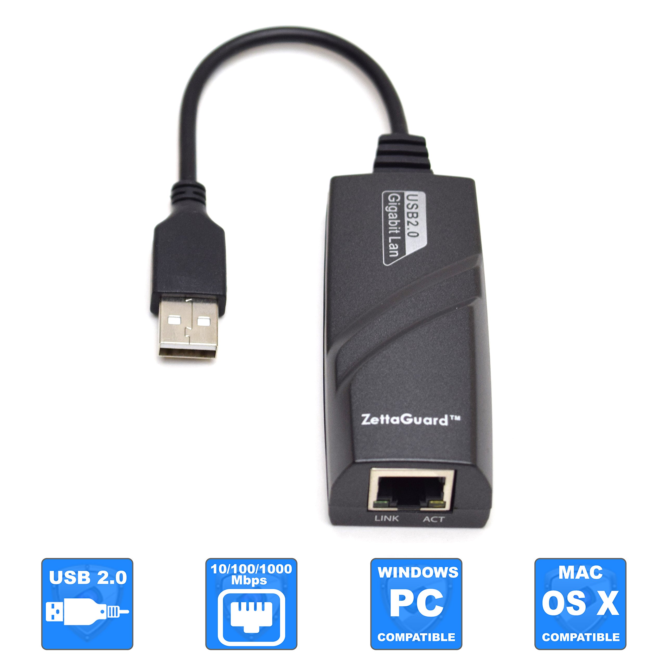 (Upgraded) Zettaguard USB to Ethernet 10/100/1000 Fast LAN Wired ...