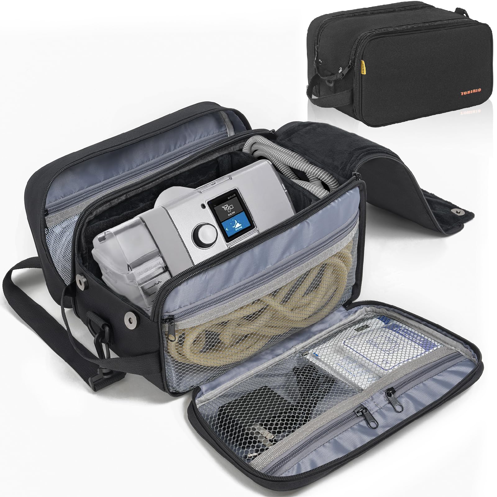 CPAP Travel Bag Compatible with ResMed AirSense 11, AirSense 10 Machine and Accessories,Portable Carrying Storage Case Compatible with AirSense 10