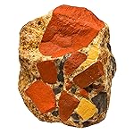 Amazing Gemstone Spotted Jasper Raw Crystals and Healing Stones, Natural Rocks for Tumbling and DIY Raw Stones and Crystals (1 Piece)