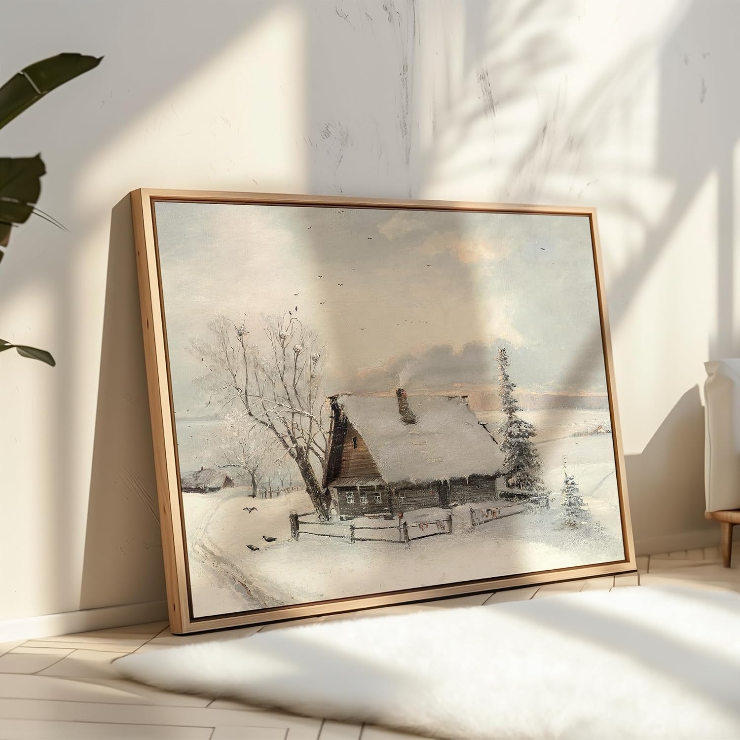 Poster Master Vintage The Beginning Of Spring Poster - Retro Winter Print - Snow Art - Landscape Art - Gift for Men & Women - Minimal Decor for Office, Bedroom or Living Room - 8x10 UNFRAMED Wall Art