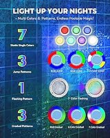 Vista 3 de Luz LED de piscina de 10 pulgadas, luces de spa subacuáticas de 12 V CA para piscinas enterradas, equivalente a 300 W, colores estáticos y efectos