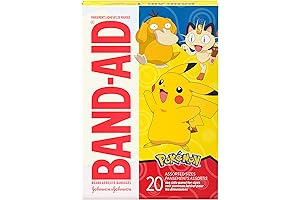Band-Aid Brand Kids Adhesive Bandages Featuring Pokemon