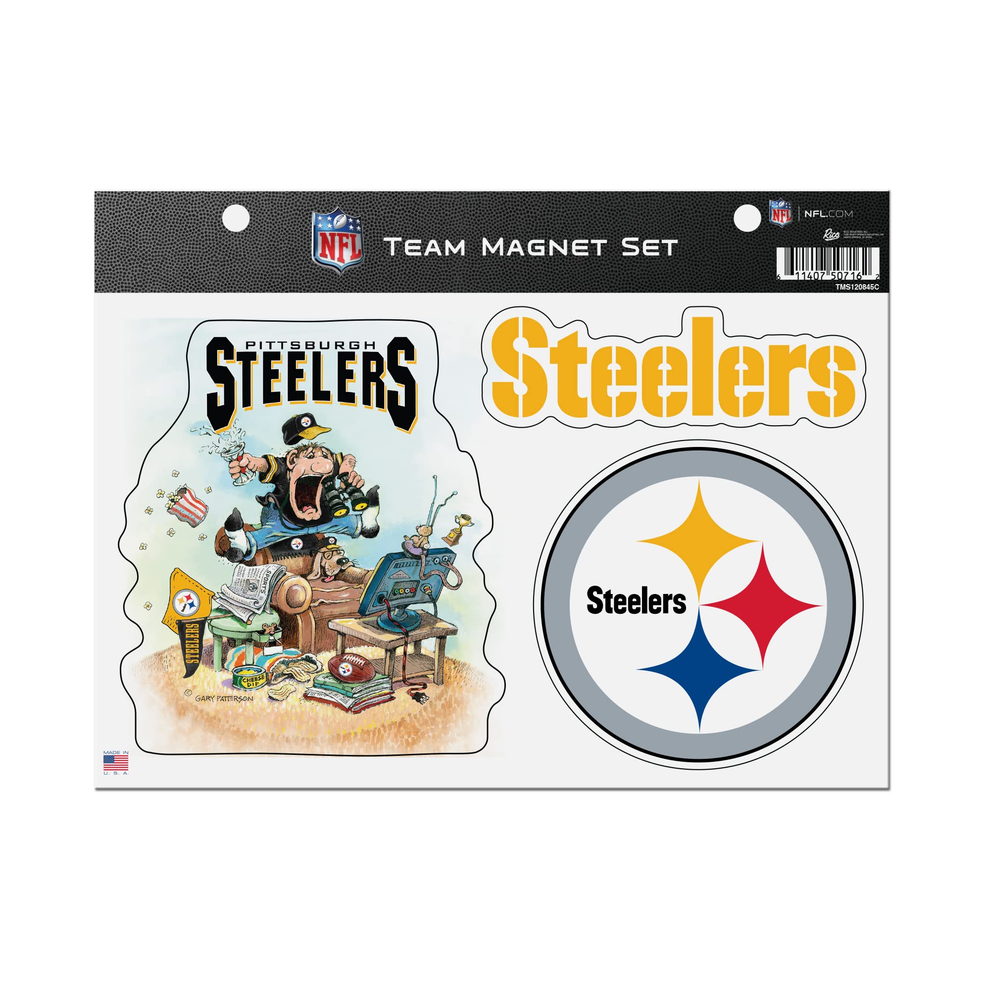 Magnets NFL Pittsburgh Steelers pour fixer vos notes sur le frigo