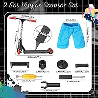 Vista 2 de Civaner 22 patinetas pequeñas para dedos, incluye mini scooters, pantalones de dedo, ruedas de repuesto, herramientas a juego para escritorio