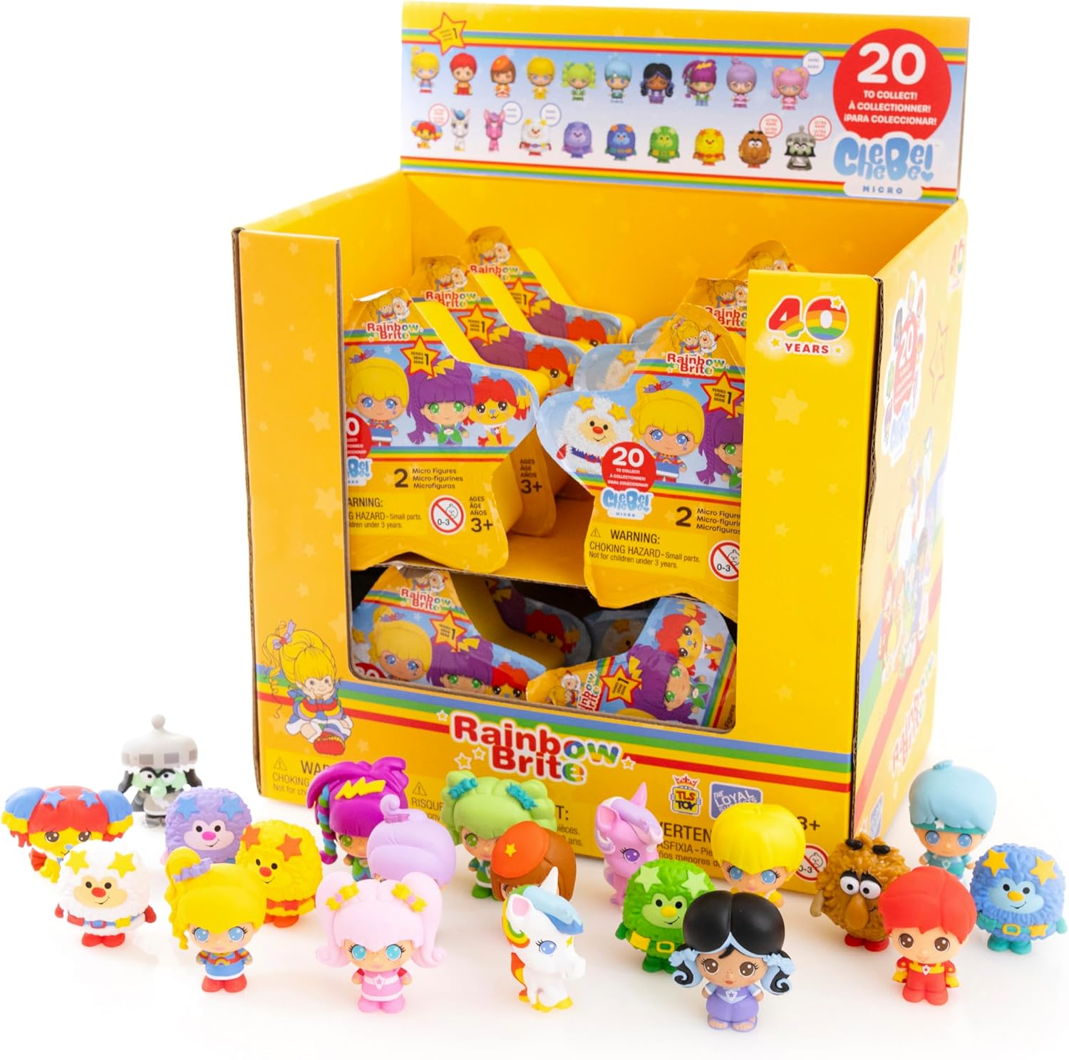 The Loyal Subjects Rainbow Brite 12-Pack with 24 Collectible Micro 1.5-inch Cheebee Blind Bag Mystery Figures